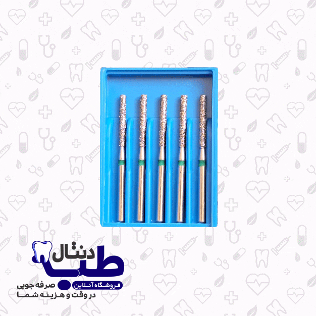 فرزالماسی فیشورخیلی بلند دندانپزشکی(بسته 5عددی)_012_کدIQDENT_837XLG