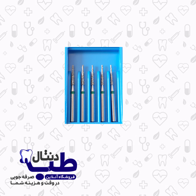 فرز الماسی نیدل کوتاه دور سبز دندانپزشکی _012_کدIQDENT_858G